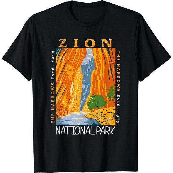 Zion National Park Utah Vintage The Narrows Vintage T-Shirt