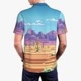 thumbnail image 6 of Salouo Pixel Desert Landscape for Men's Short Sleeve Polo Shirts,Polo Shirts for Men Performance Short Sleeve Golf Shirt Athletic Casual Collared T-Shirt-3X-Large, 6 of 8