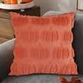 thumbnail image 2 of Fall Pillow Covers 18x18 Inch Autumn Pumpkin Throw Pillow Cases Soft Plush Cushion Covers 3D Embroidered Decor for Couch Sofa Bedroom Living Room Farmhouse Home Decor, Thanksgiving Pillow Covers, 2 of 7