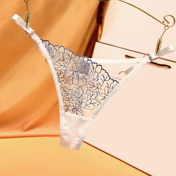 Lenceria de encaje sexy bragas de mujer Tanga de encaje tangas con abertura en la entrepierna tentacion ropa interior erotica para mujer panty transparente 1 pieza Gao Jinjia LED Walmart en linea