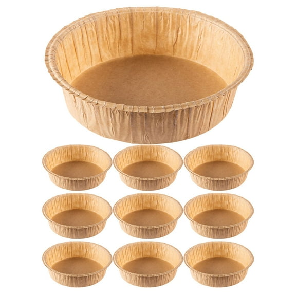 ELAYARD Family Gatherings Paper Baking Pans Golden 10Pcs Non Stick