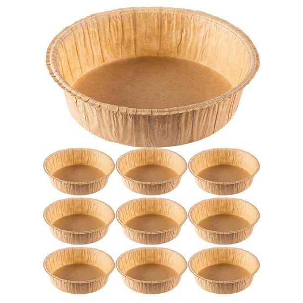 10 moldes de papel desechables para hornear pasteles resistentes al calor