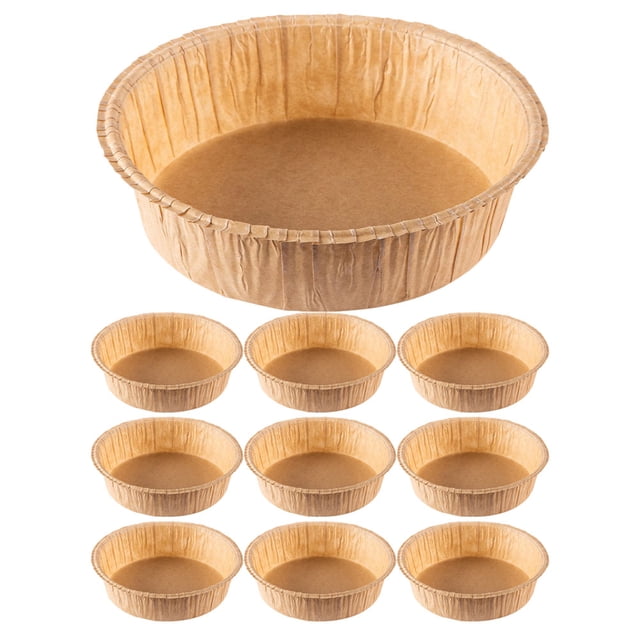10 moldes de papel desechables para hornear pasteles, resistentes al calor.