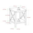 thumbnail image 4 of Farmhouse Metal-X Accent Table with Lower Shelf in Sable Gray, 4 of 4