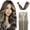 Multi-colored, variant on Long Straight Hair Wig Patches Increase Hair Volume And Natural Hair Extensions
