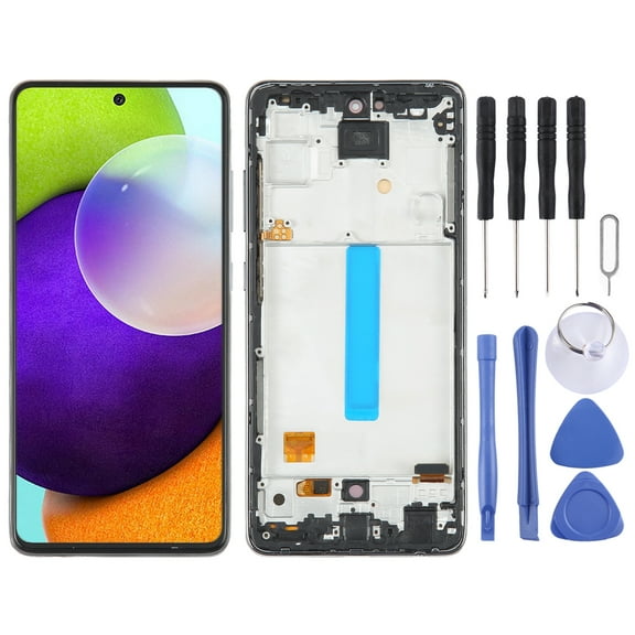 For Samsung Galaxy A52 4G SM-A525 6.43 inch OLED LCD Screen Digitizer Full Assembly with Frame