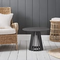 thumbnail image 5 of Aria Home Wood Coffee Table Andre Mid Century Modern Slatted Base Oak Blonde, Black, 5 of 5