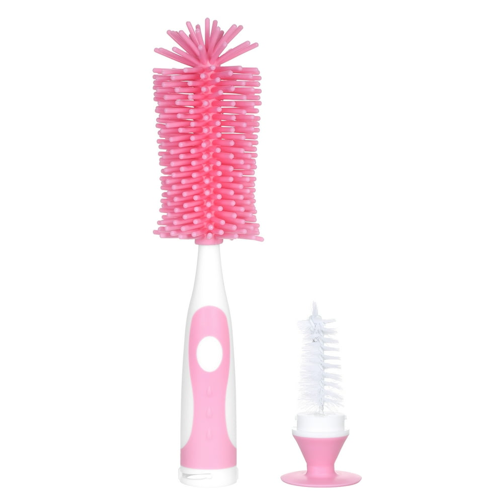 Silicone Bottle Brush Long Handle Baby Bottle Cleaner 360 Degree Soft