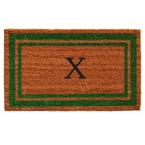 Calloway Mills Green Border 18" x 30" Monogram Outdoor Doormat (Letter X)