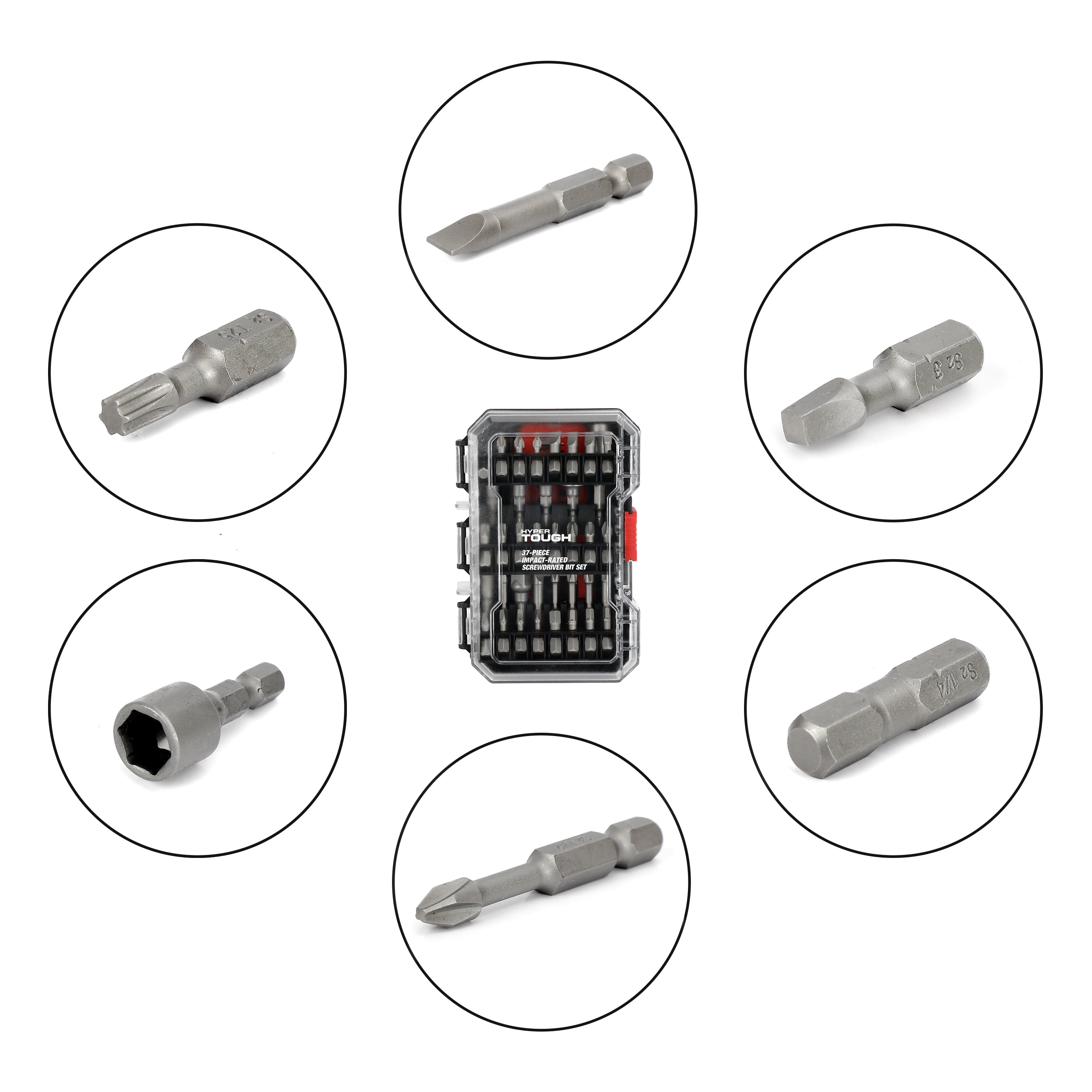 Impact-Rated Screwdriver Bit Set 