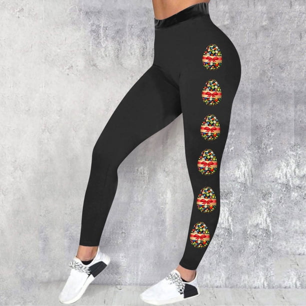 MKLEKYY Leggings para mujer, mallas estampadas, leggings de control, leggings deportivos de yoga para mujer, leggings de cintura alta 2641