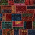 thumbnail image 1 of Ahgly Company Machine Washable Indoor Square Abstract Sepia Brown Area Rugs, 7' Square, 1 of 7