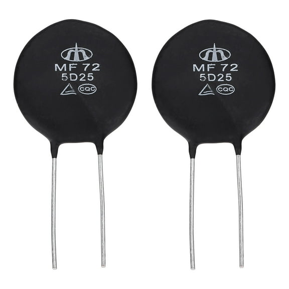 2 Pcs NTC 5D-25 5 Ohm MF72 Power Direct Heat Type Negative Temperature Coefficient Thermistor Temperature Sensors