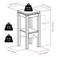 thumbnail image 7 of Winsome Linea Transitional Solid Wood End Table with Chrome Accents in Espresso, 7 of 7