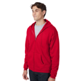 thumbnail image 3 of Hanes Men's EcoSmart Full-Zip Fleece Hoodie -WD18 ComfortSoft Hooded Sweatshirt (Deep Red, XL), 3 of 6