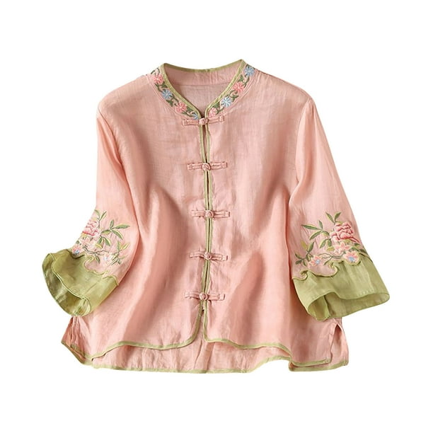 Vestidos Casuales Para Mujer, Blusas De Mujer De Moda Camiseta estampada de moda para mujer, blusa informal de manga 3/4 y cuello redondo