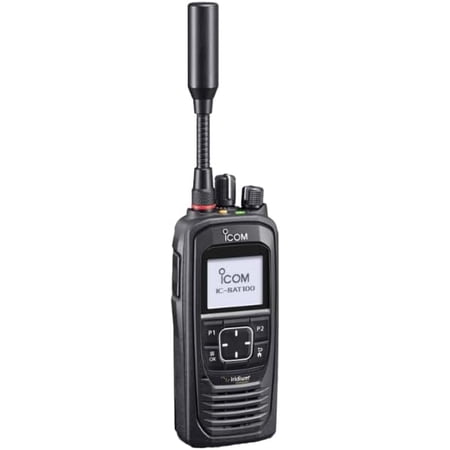 ICOM IC-SAT100 Icom & Iridium Satellite Push-to-Talk PTT Transceiver Two-Way Radio - Global Use