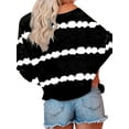 thumbnail image 3 of Casual Long Sleeve Active Workout Sports Tops for Women Tie Dye Pullover T-Shirts Plus Size Round Neck Athletic WOmen Activewear Plus T-Shirts Tops, 3 of 3