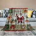 thumbnail image 2 of JEUXUS Christmas Blanket Santa Claus Reindeer Throw Blanket for Kids Adults Soft Warm Cozy Blanket for Couch Sofa ​Bed, 2 of 6