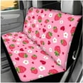 thumbnail image 3 of KUIFORTI Strawberry Flower 14 Pcs Automobile Seat Covers Full Set Car Seat Belt Pad Cover Steering Wheel Cover Seats Belt Pads Car Interior Automotive Fit for Cars SUV Sedans, 3 of 7