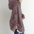 thumbnail image 5 of Monday Clearance ! Juebong Women's Solid Color Hoodie Zipper Long Sleeve Sweatshirts Long Coat Tops With Pockets, 5 of 5