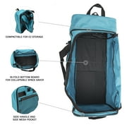 Protege 28-Inch Large Collapsible Rolling Duffel Bag in Teal Color