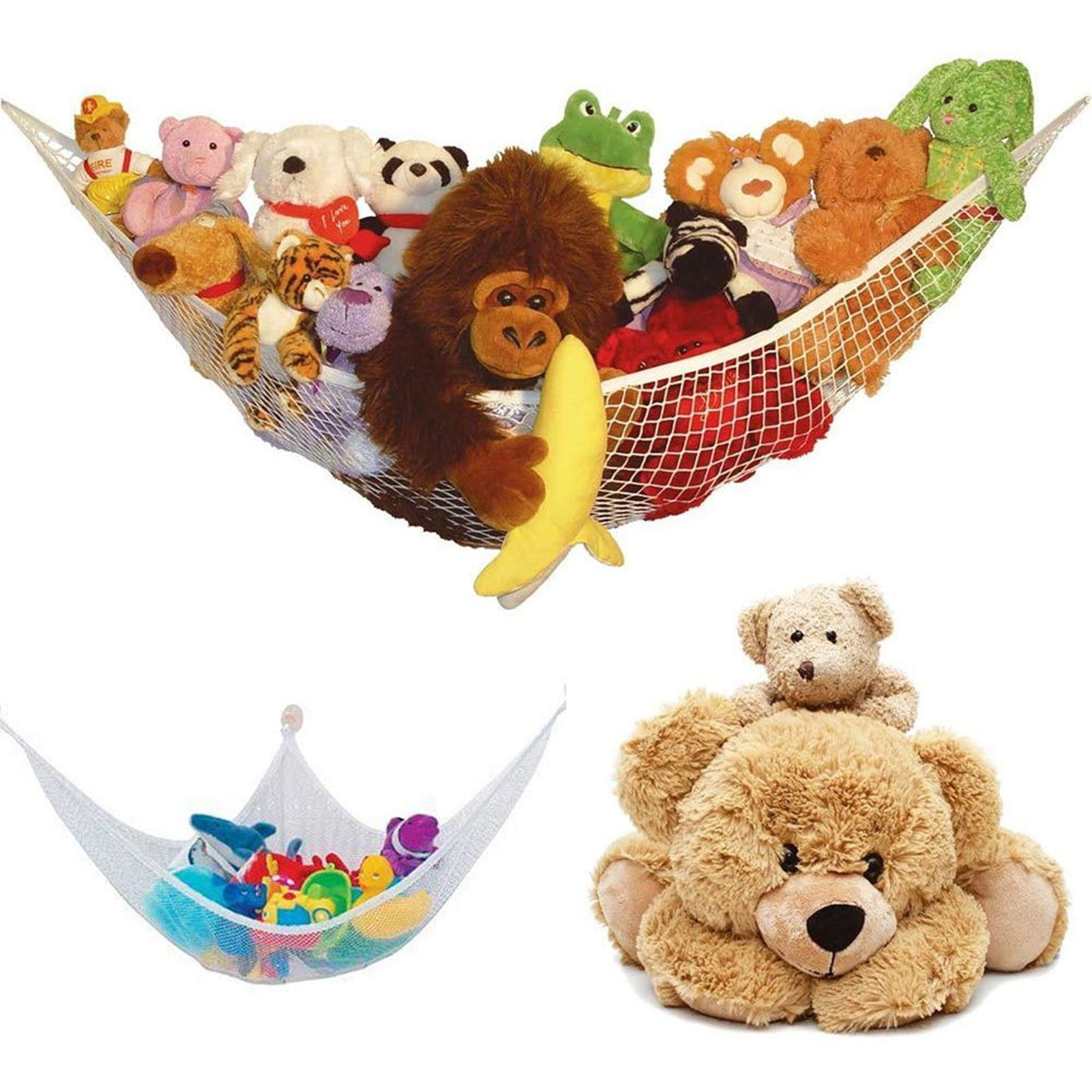 Large Soft Toy Hammock Mesh Net Teddy Bear Keep Baby Childs Bedroom Nursery Tidy 