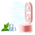 thumbnail image 5 of Uandlove Air Humidifier Double Leaf Spray Water Refrigeration Humidification Fan INS Desktop Humidifier Desk Fan Office Desktop Dormitory Small Fan Pink, 5 of 6