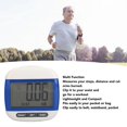 thumbnail image 3 of Walking Pedometer Large LCD Display Step Calorie Distance Counter with Clip for Seniors Adults Exercise Blue, 3 of 4