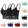 thumbnail image 2 of ZACPNCV 2PC Lace Bralettes for Women Bralette Padded Lace Bandeau Bra Dark Blue M, 2 of 2