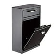 thumbnail image 3 of AdirOffice Steel Wall Mountable Large Mail/File Box w/Key & Combination Lock, Black, 3 of 3