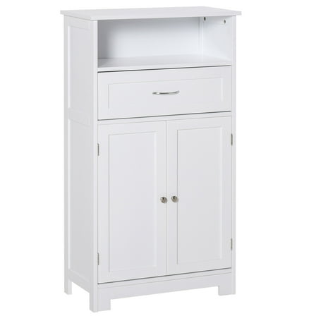 Bathroom Vanity Cabinet, Freestanding Bathroom Storage, Modern Medicine Cabinet with Adjustable Shelf - White