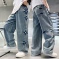thumbnail image 2 of RUTAYY Toddler Boys Jeans Children Baggy Jeans Cargo Trousers Relaxed Denim Trousers With Elastic Waistband Pants Cute Infants Pants, 2 of 8