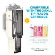Cirkul 40oz. All-Day StrawSip™ Tumbler, Double-Wall Insulated Stainless Steel Tumbler with Handle, Pearl