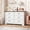 White, variant on SOLLED 6 Drawer Dresser 47 Inch, Vintage Storage Organizer with Large Drawers & Anti-Tip Design for Bedroom Living Room Hallway Entryway,Oak Gray
