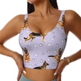 thumbnail image 2 of Picia German Shepherd Dog Sports Bra for Women,Padded Strappy Sports Bras Medium Support Yoga Bra with Removable Cups,Running Yoga Bra-Large, 2 of 9