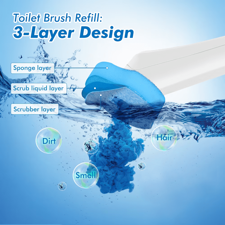 Disposable Toilet Bowl Brush with 40 Refills photo 4