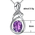 thumbnail image 2 of Pretty Jewelry Oval Cut Cubic Zircon 925 Silver Necklace Pendant Women Gift, 2 of 2