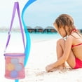 thumbnail image 5 of HZRSLY Large Capacity Beach Mesh Bag, Collector Tote with Zipper Closure, Adjustable Shoulder Strap Beach Bag, 5 of 8