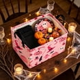thumbnail image 6 of Lilixerw Halloween Storage Basket Decoration, Rectangular Foldable Organizer with Witch and Skull Print, for Household Space and Seasonal Scene Arrangement, 14.1x10.2x8.2 inch, 6 of 6