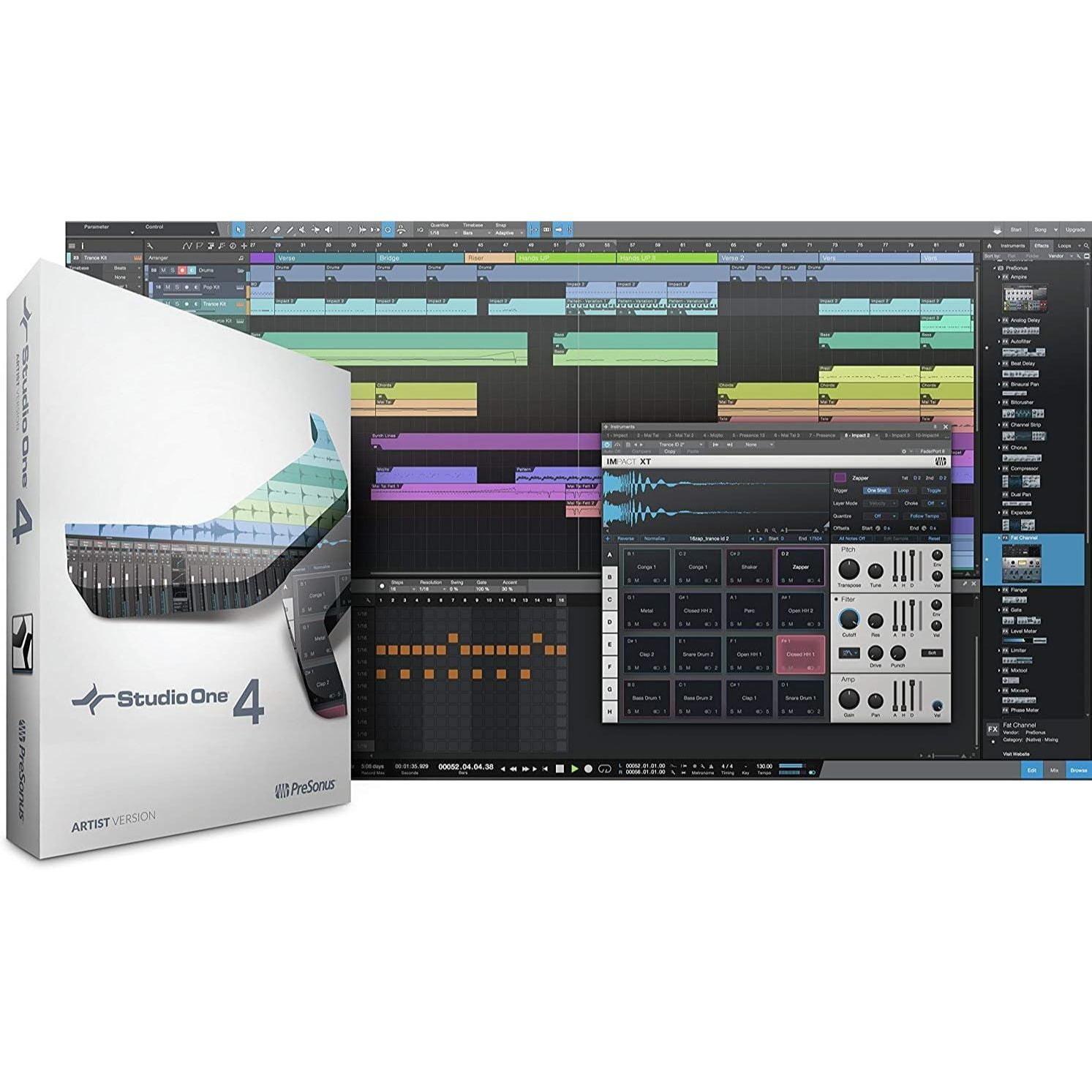 PreSonus AudioBox 96 USB 2×2 Recording Bundle – Interface, Condenser Mic, Headphones & DAW Software