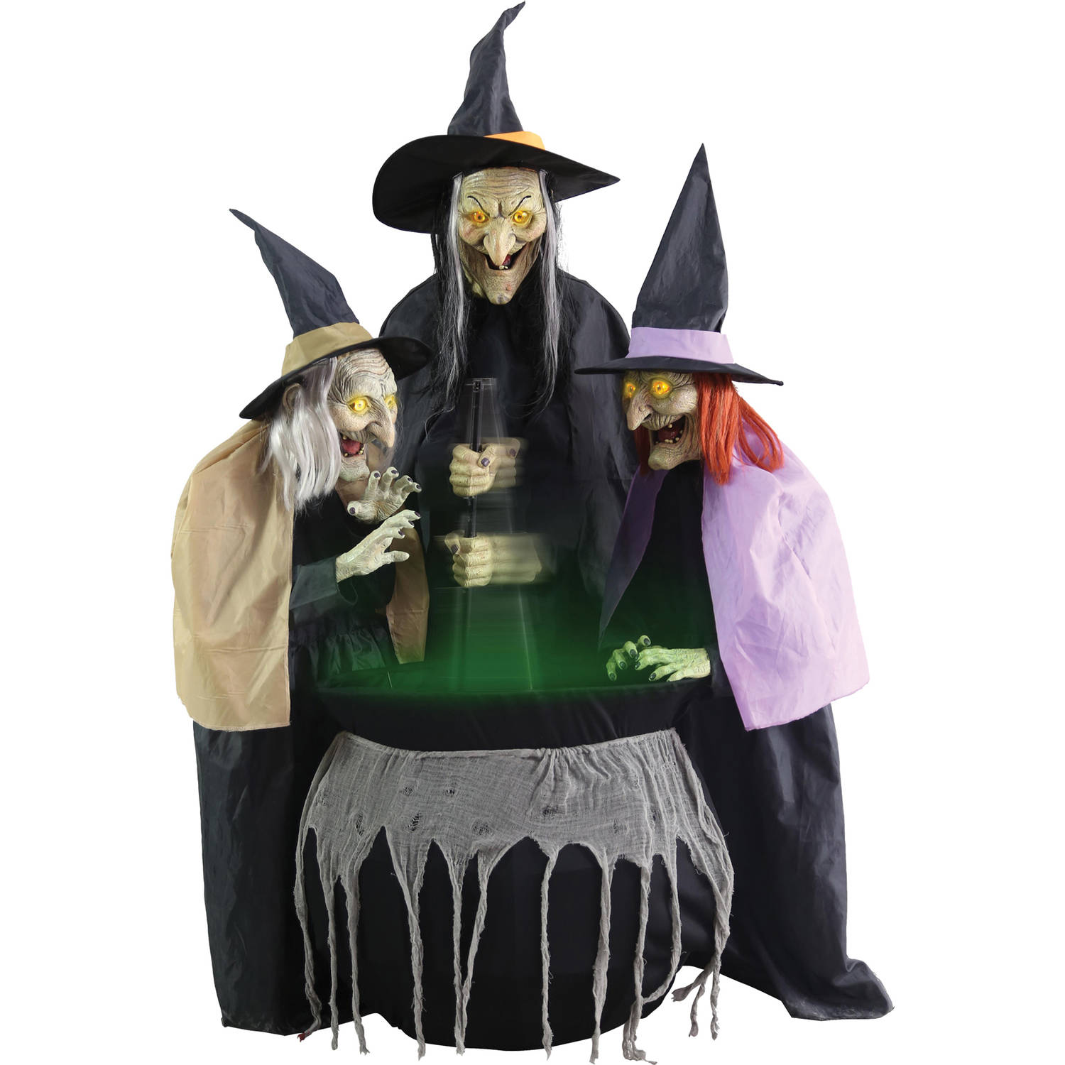 Stitch Witch Sisters Animated Halloween Decoration