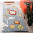thumbnail image 3 of SAFAVIEH Soho Zoe Floral Wool Area Rug, Light Blue/Multi, 5' x 8', 3 of 9