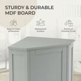 thumbnail image 3 of Lumioca Corner Cabinet for Bathroom, 31.4"H Triangle Storage Cabinet with Adjustable Shelves, Bathroom or Pantry, 3 of 7