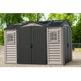thumbnail image 2 of Duramax 10.5 x 8 Apex Pro Plastic Vinyl Storage Shed w/Foundation, 2 windows & side door, 2 of 12