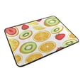 thumbnail image 6 of Bath Curtain & Non-Slip Bath Mat Set 12-Grommet Shower Curtain Memory Foam Bath Rug Sliced Fruit Pattern, 6 of 8
