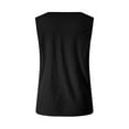 thumbnail image 4 of Womens Crew Neck Sleeveless Shirts Plain Tank Tops Dressly Basic Blouses Loose T-Shirt Daily Work Outfit Causal Tunic Tees Summer 2025, 4 of 7
