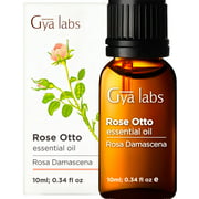Gya Labs Rose Otto Essential Oil for Stress Relief and Relaxation - Natural Rose Essential Oil for Skin Care - 100% Pure Therapeutic Rose Oil for Aromatherapy - 10ml