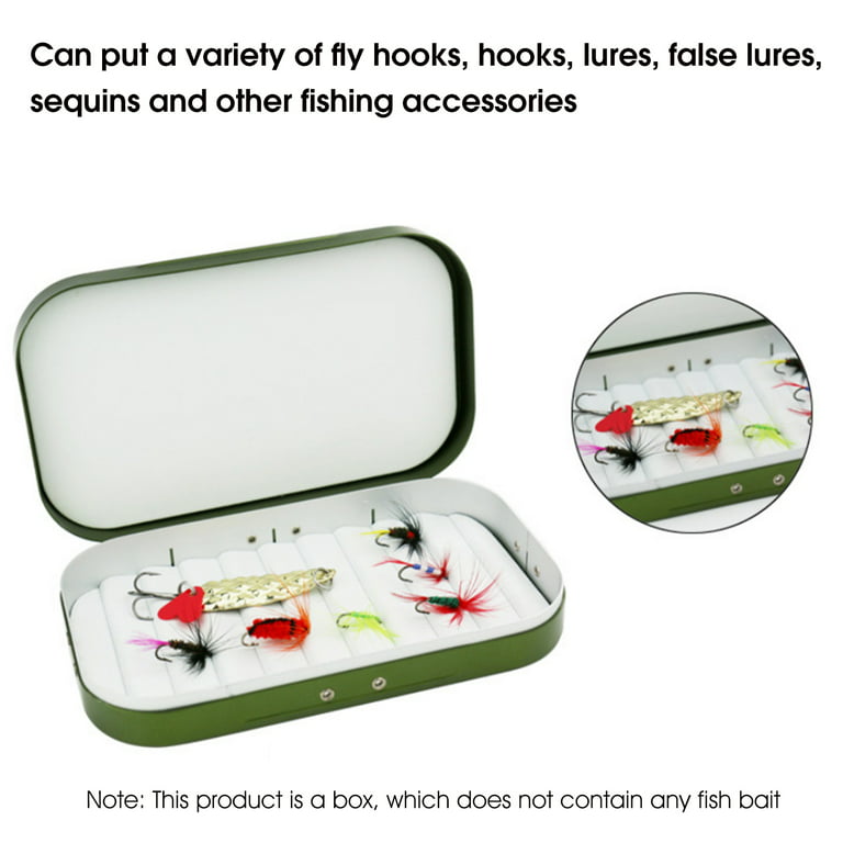  Emoshayoga Fly Fishing Lures Box, Light Weight Sponge Inside  Waterproof Fly Fishing Hook Box for Saltwater (3x3cm / 1.2x1.2in) : Sports  & Outdoors
