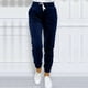 thumbnail image 1 of Pantalones deportivos casuales de terciopelo con cordones y cintura elástica para mujer, versátiles, de estilo europeo y americano, para otoño e invierno, 1 of 6